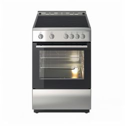 ÖRMINGE Range with glass ceramic cooktop, Stainless steel, 24 "