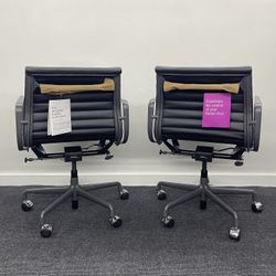 🔥100% AUTHENTIC🔥BRAND NEW HERMAN MILLER EAMES ALUMINUM GROUP MANAGEMENT CHAIR! PNEUMATIC LIFT! MANY AVAILABLE! 🔥BLACK LEATHER🔥
