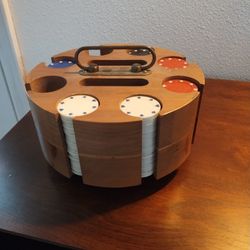 Poker Chips With Caddy
