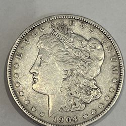 1904 Morgan 90% Silver Dollar 