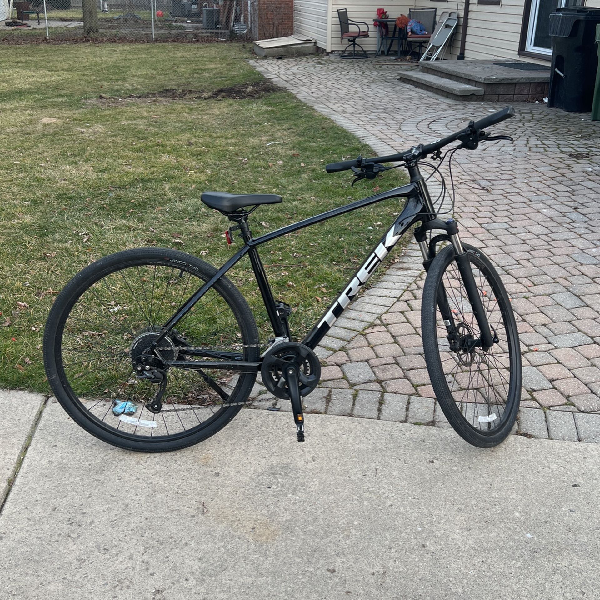 Black Large Trek Dual Sport Bike