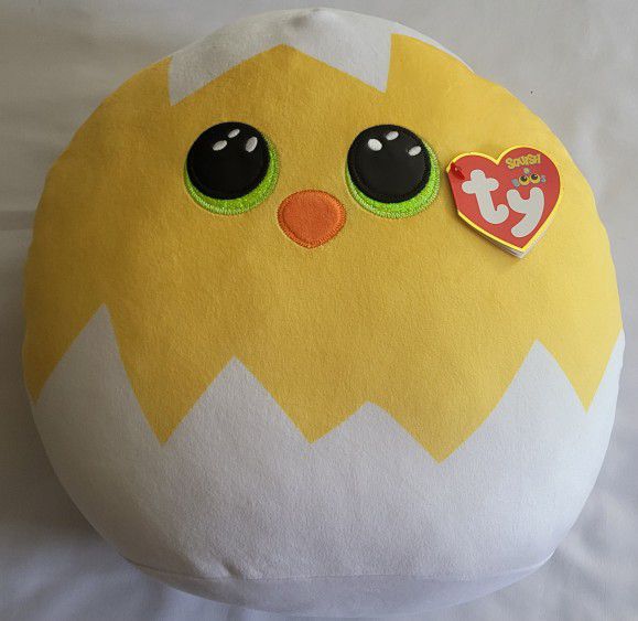 TY Hatch The Chick Squish-A-Boo Large 14" Plushy-New With Tags 