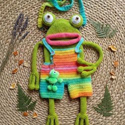 Egyptian Handmade frog crochet bag