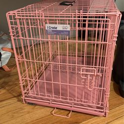 Pink Dog Crate 