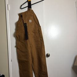 Carhartt duck bib overall  retail is 150