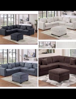 Sectional With ottoman set