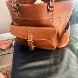 Patricia Nash leather tote handbag