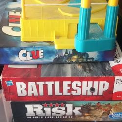 Board Games Battleship Star Wars Monopoly Risk Rock Em Sock Em Robots 