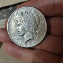 1921 P Peace Dollar Key Date Silver Coin High Relief