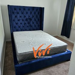 QUEEN MATTRESS WITH BOX SPRING 2PC. BED FRAME ISN'T AVAILABLE