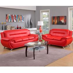 Red Sofa Set 