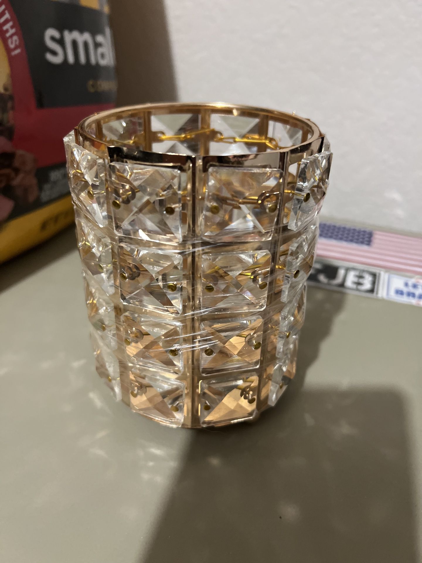 Gold jewel Candle Holders 