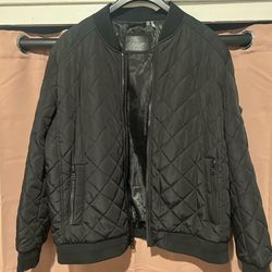 Calvin Klein Black Quilted Bomber Jacket XL