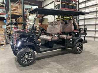6-Passenger Lifted Electric Golf Cart Black