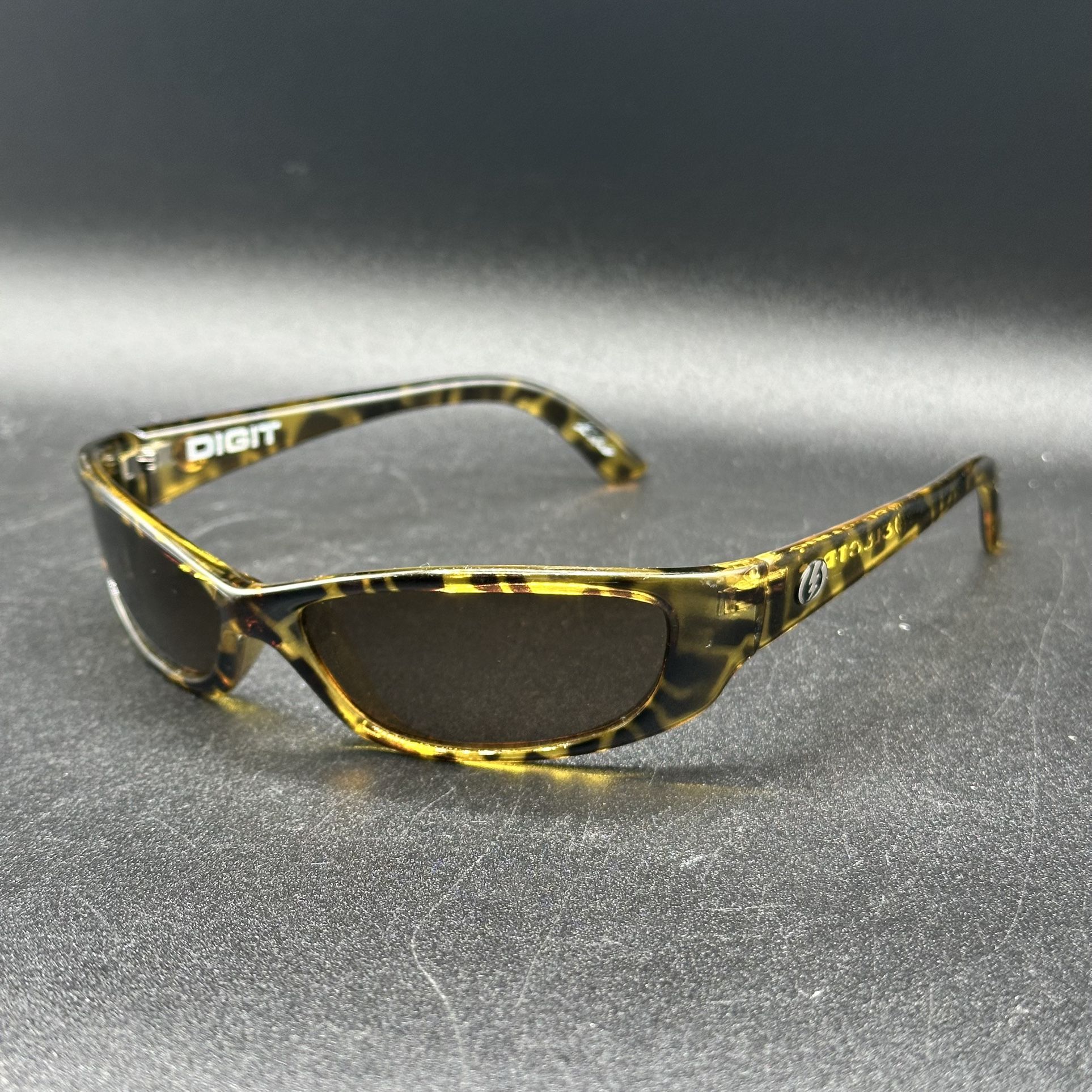 Y2K Electric DIGIT Signature Sunglasses GREEN TORTOISE Sport Wrap