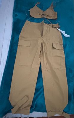 2 piece khaki set