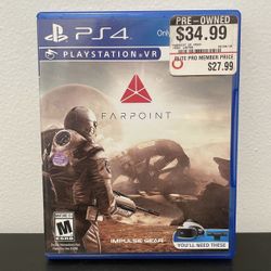 Farpoint PS4 PSVR PlayStation 4 VR Video Game Like New