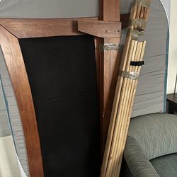 Queen Wooden Bed Frame W HeadBoard and Slats