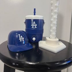 Dodgers Cooler, Dodgers World Series Cup & Dodgers Helmet