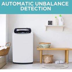 BLACK+DECKER Small Portable Washer, Washing Machine for Household Use, Portable Washer 0.9 Cu. Ft. with 5 Cycles, Transparent Lid & LED Display