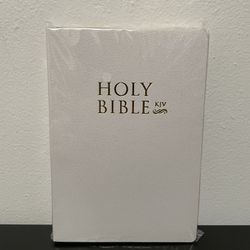 Holy Bible King James Version New & Old Testament SEALED White Soft Cover KJV