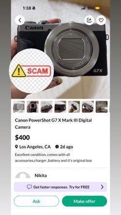 Canon PowerShot G7 X Mark III Digital Camera