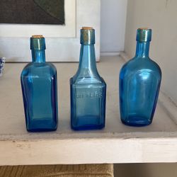 Antique blue  Bottles 