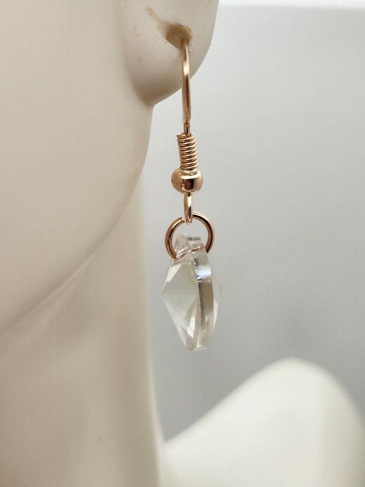 Rose Gold Fishhook Earrings 