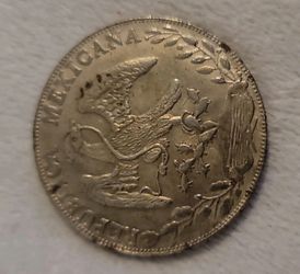 1882 Mexico Coin Mo Variety Mint Mark LIBERTAD Eagle