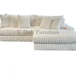 Cream Beige Off White Oversized Sectional