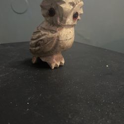 Hand Carved Quartz Owl