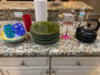 Dishes and Tea kettle
