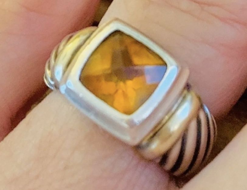 David Yurman Citrine Cable Ring 5 1/2 size