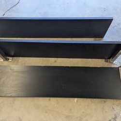 Three Black Wall shelves, 47" x 11"