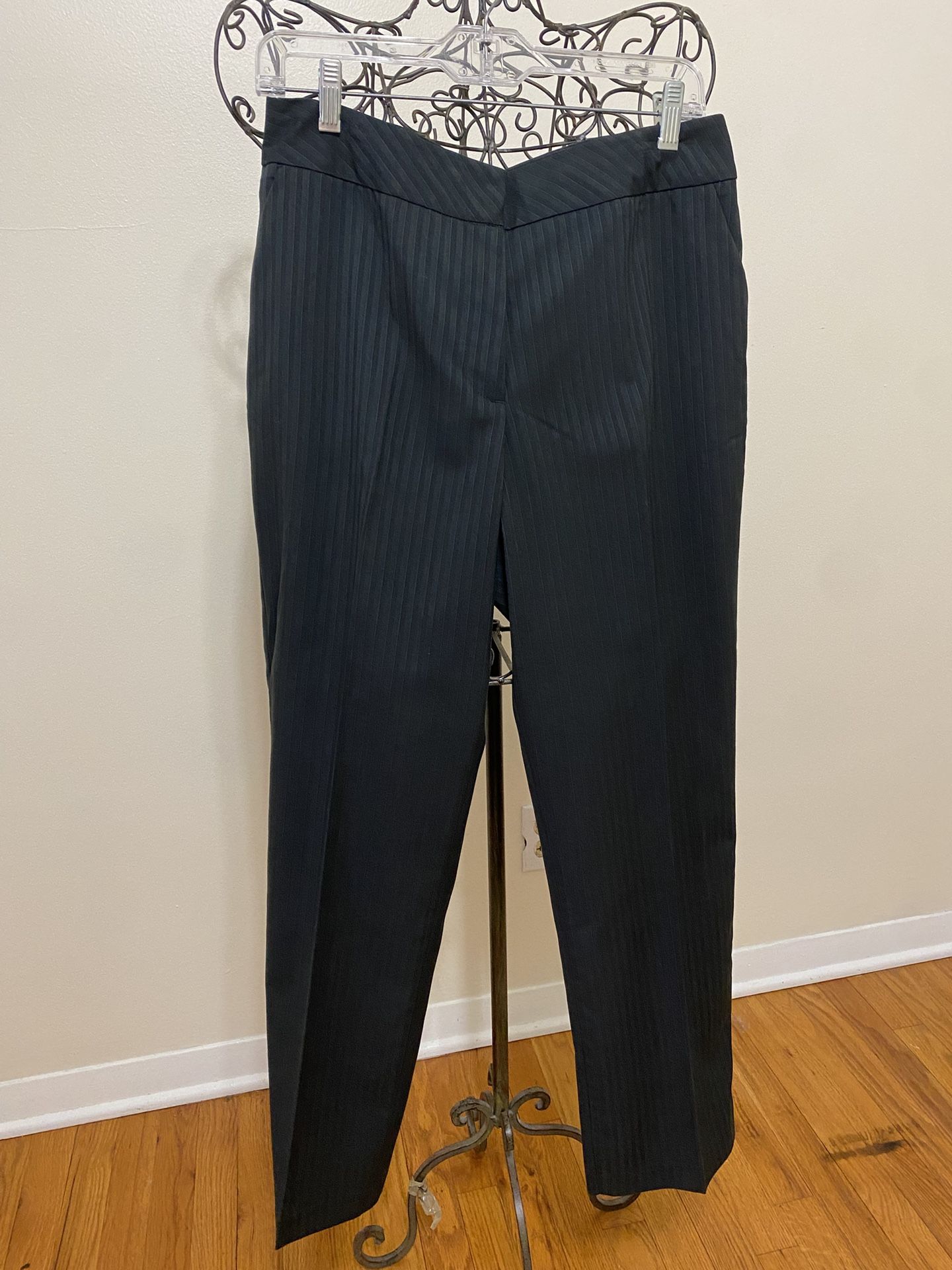 Women's black pinstripe dress pants. Size 10S