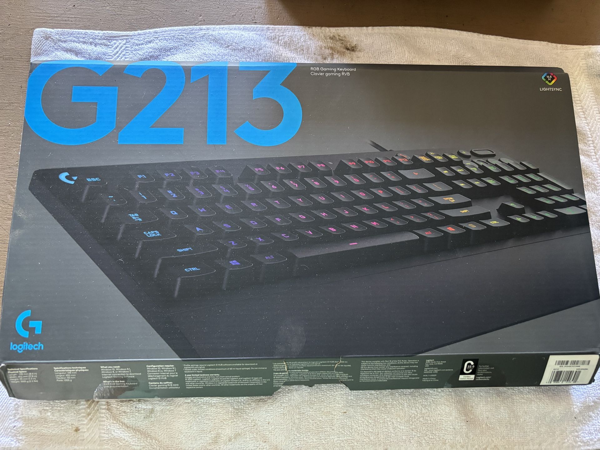 New G213 RGB Gaming Keyboard