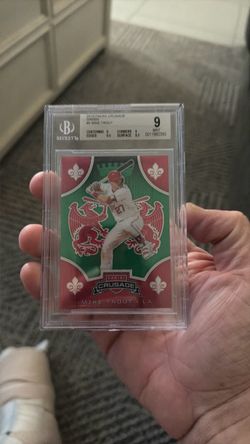 Mike Trout Panini Crusade Mint Grade 9 Green Holo /50
