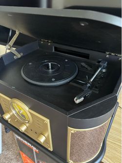 All-in-One Vinyl Record Player,  CD, Cassette, Bluetooth, Speakers
