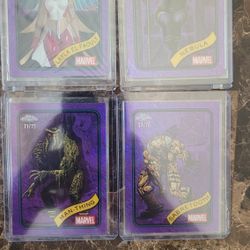 2025 Topps Chrome Marvel 4 Card Lot Numbered To 75 Purple 