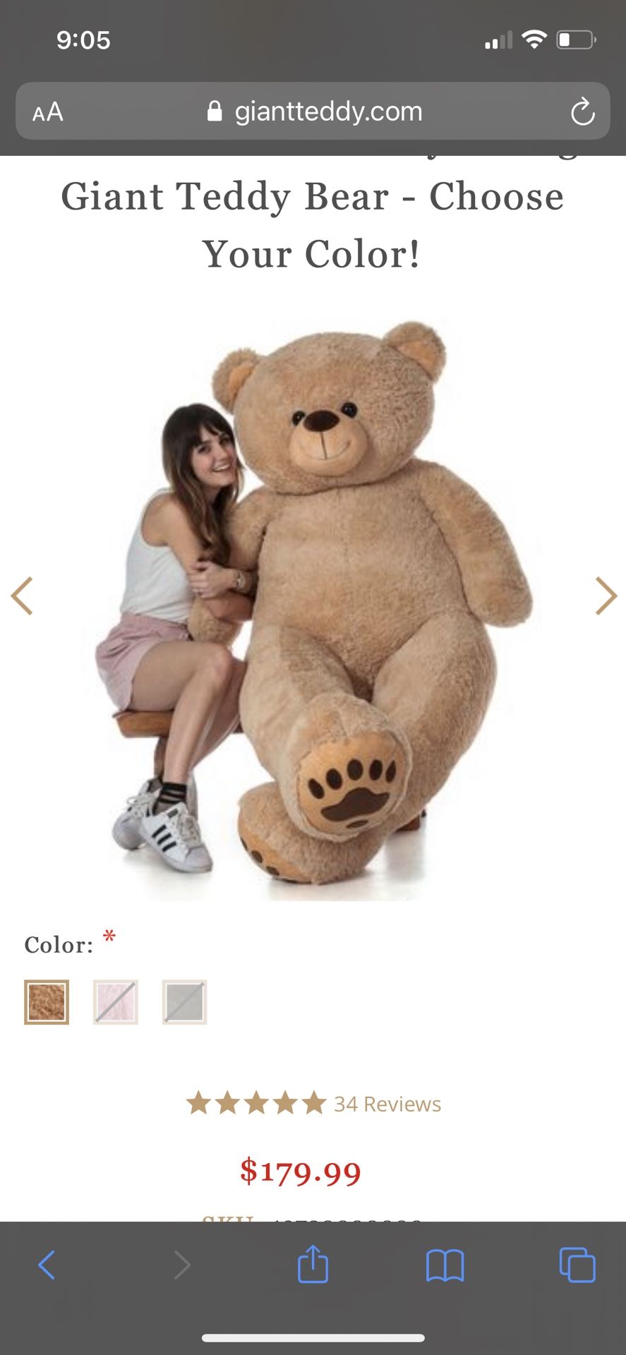 6ft Giant Teddy Bear