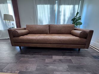 Poly & Bark Napa Leather Sofá 88.5”