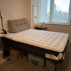 Queen Mattress + Frame (BUNDLE DEAL!)