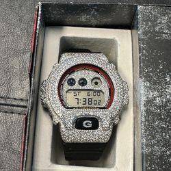 Authentic G Shot Watch With Custom Bust Down bezel VVS 1 Moissonite Pass diamond Tester