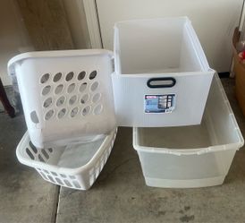 Laundry baskets and storage containers