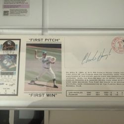 Florida Marlins Charlie Hough 1st Letter 