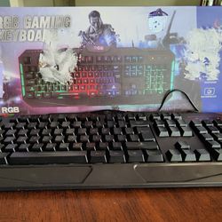 Wired Gaming Keyboard Model PC 305A. Pictex Full Size Mechanical Gaming Keyboard. Rambow Backlit Ultra Slim Wire UsB Keyboard  with Blue Switches.Doub