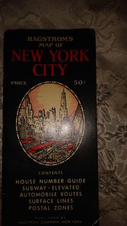 1940s map of NEW YORK CITY vintage complete 👍