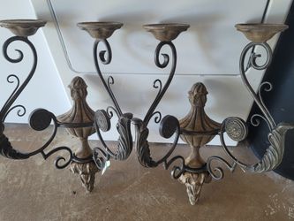 Wrought Iron Candle Scones