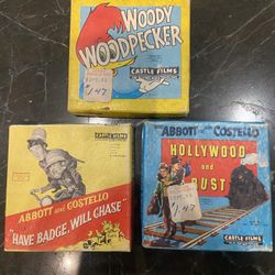 Vintage 8MM Movies. Woody Woodpecker, Abbott And Costello