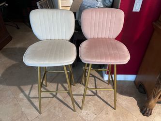 Bar Stools Pink White